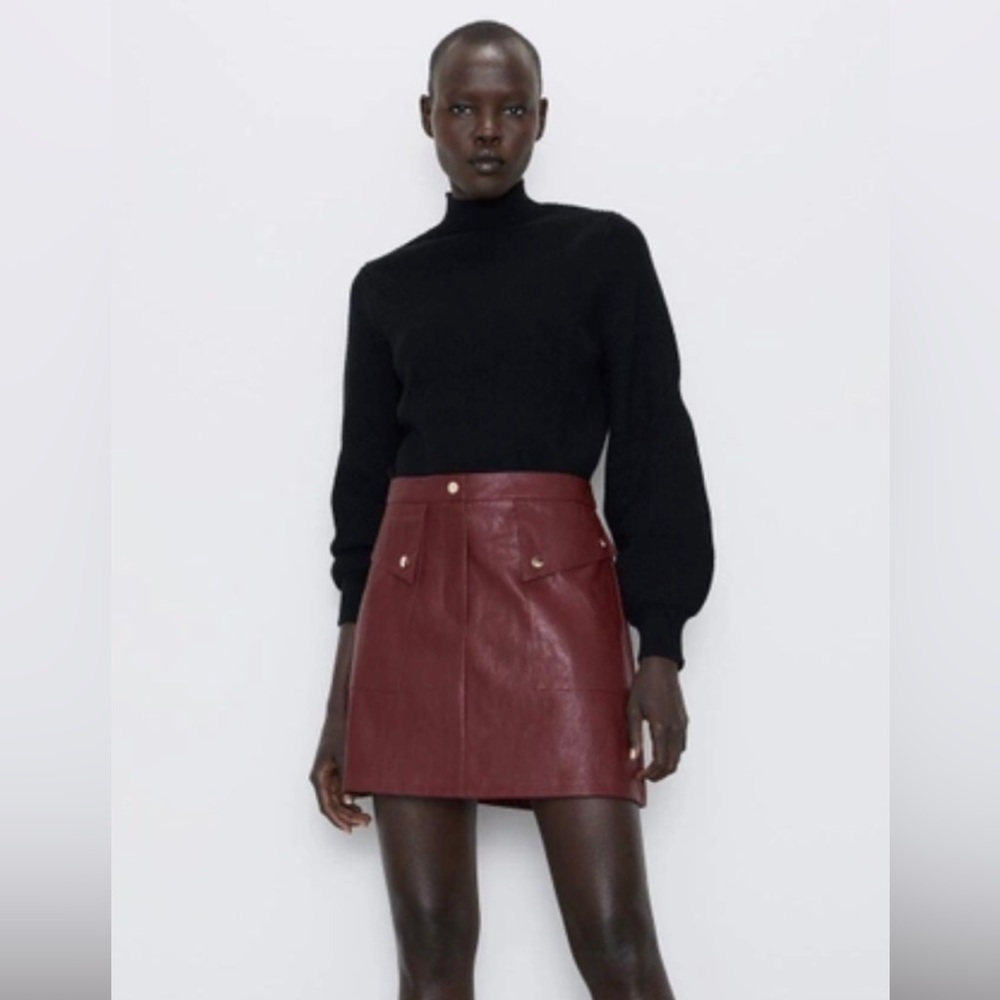 Zara leather skirt